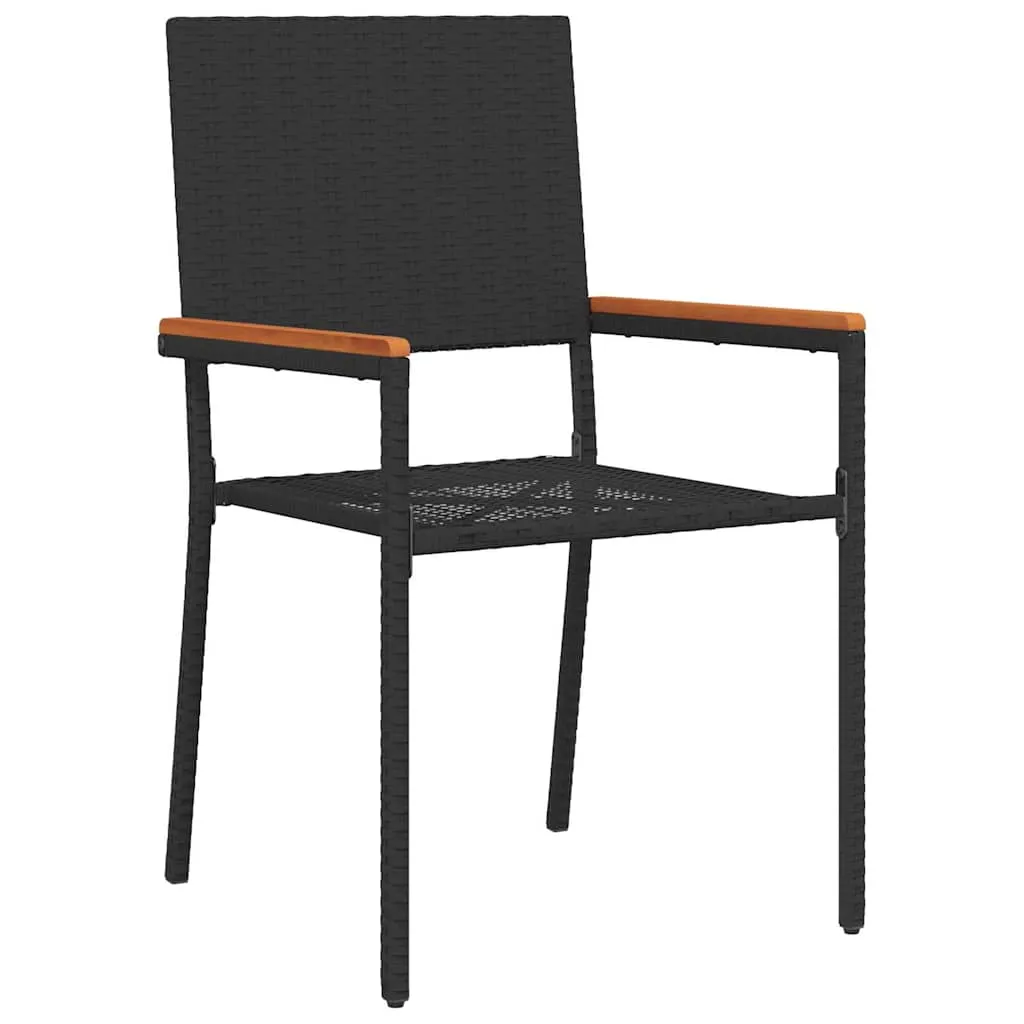 Gartentisch-Set Schwarz 190 x 80 x 75 cm für den Außenbereich