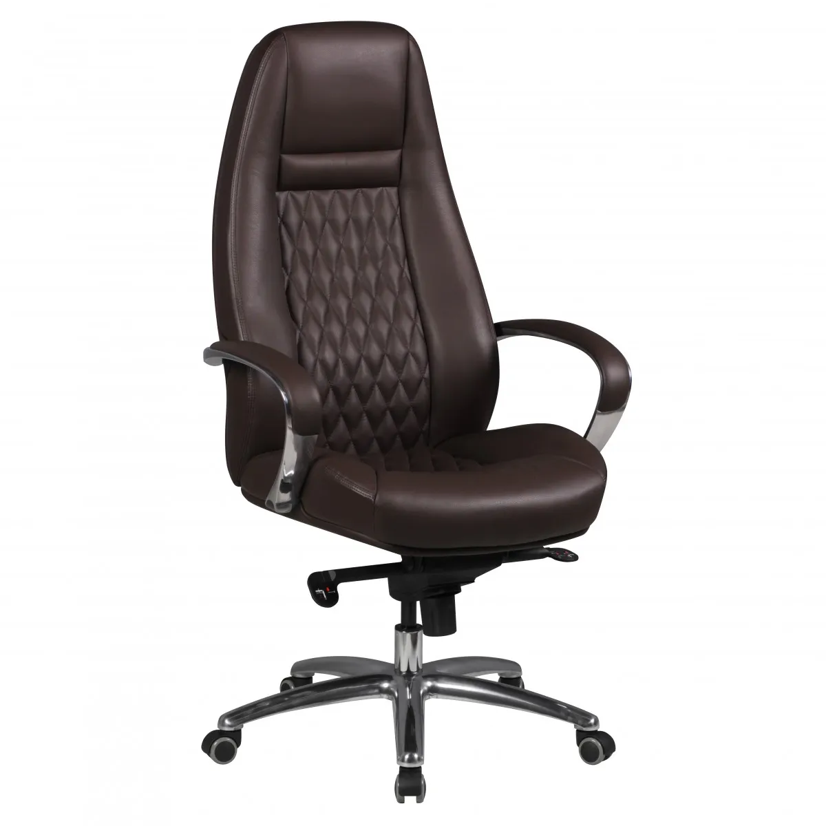 Amstyle Bürostuhl AUSTIN Echt-Leder Braun Schreibtischstuhl 120 KG Chefsessel hohe Rückenlehne mit Kopfstütze X-XL