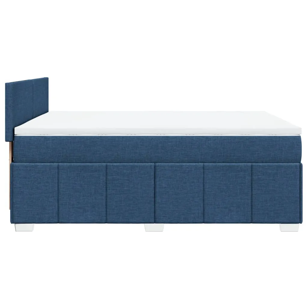 Boxspringbett mit Taschenfederkernmatratze, 200x160 cm, Blau