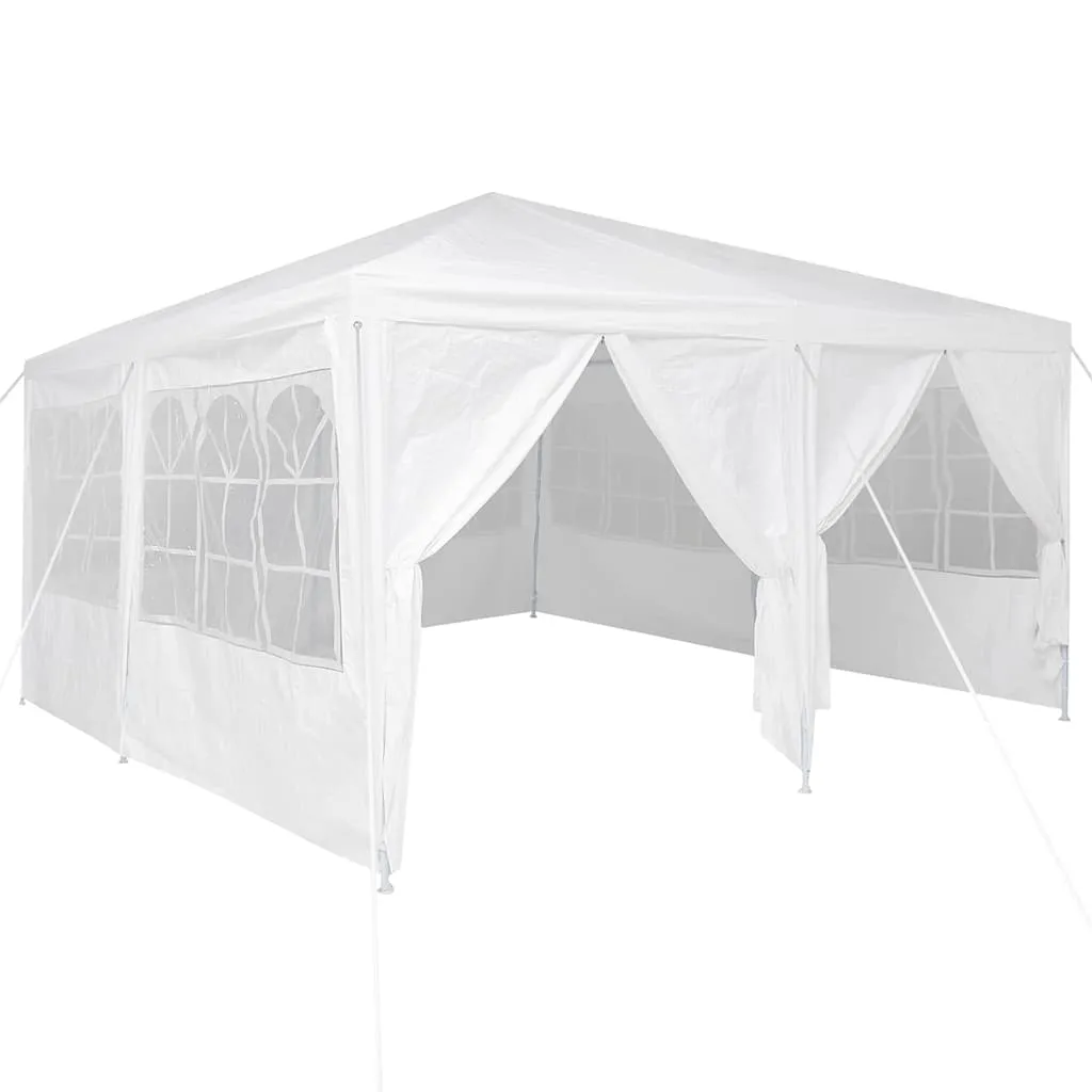 Weißes Partyzelt 400 x 400 x 266 cm – Wetterfest und Zusammenklappbar