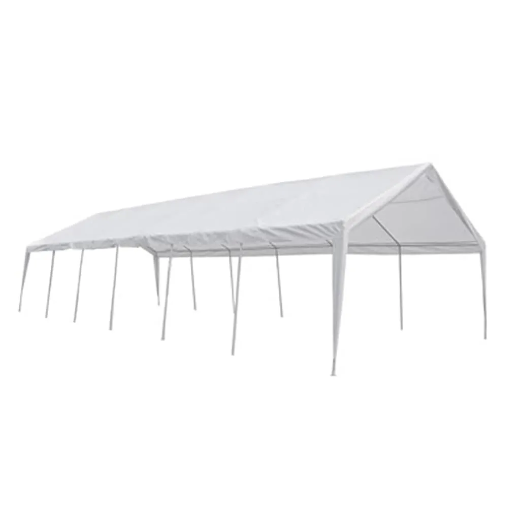 Outdoor Partyzelt 12x6 m Weiß mit Stahlrahmen und UV-beständiger Zeltplane