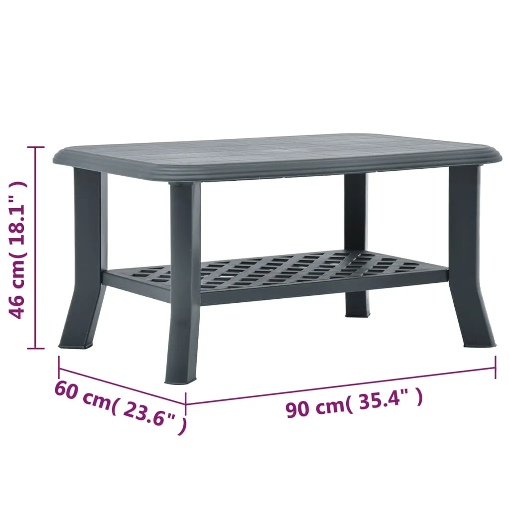 Couchtisch Grün 90 x 60 x 46 cm Kunststoff