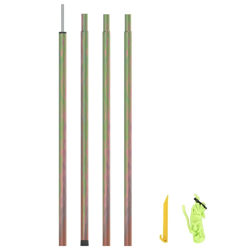 Sonnensegel-Stange aus verzinktem Stahl 250 cm Länge, silber