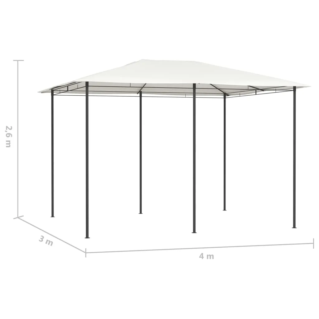 Pavillon Creme 3 x 4 x 2,6 m – Robuste Stahlkonstruktion für den Außenbereich