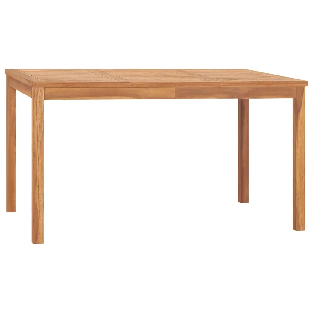 Naturholz Gartentisch 140 x 80 x 77 cm mit warmer Farbe