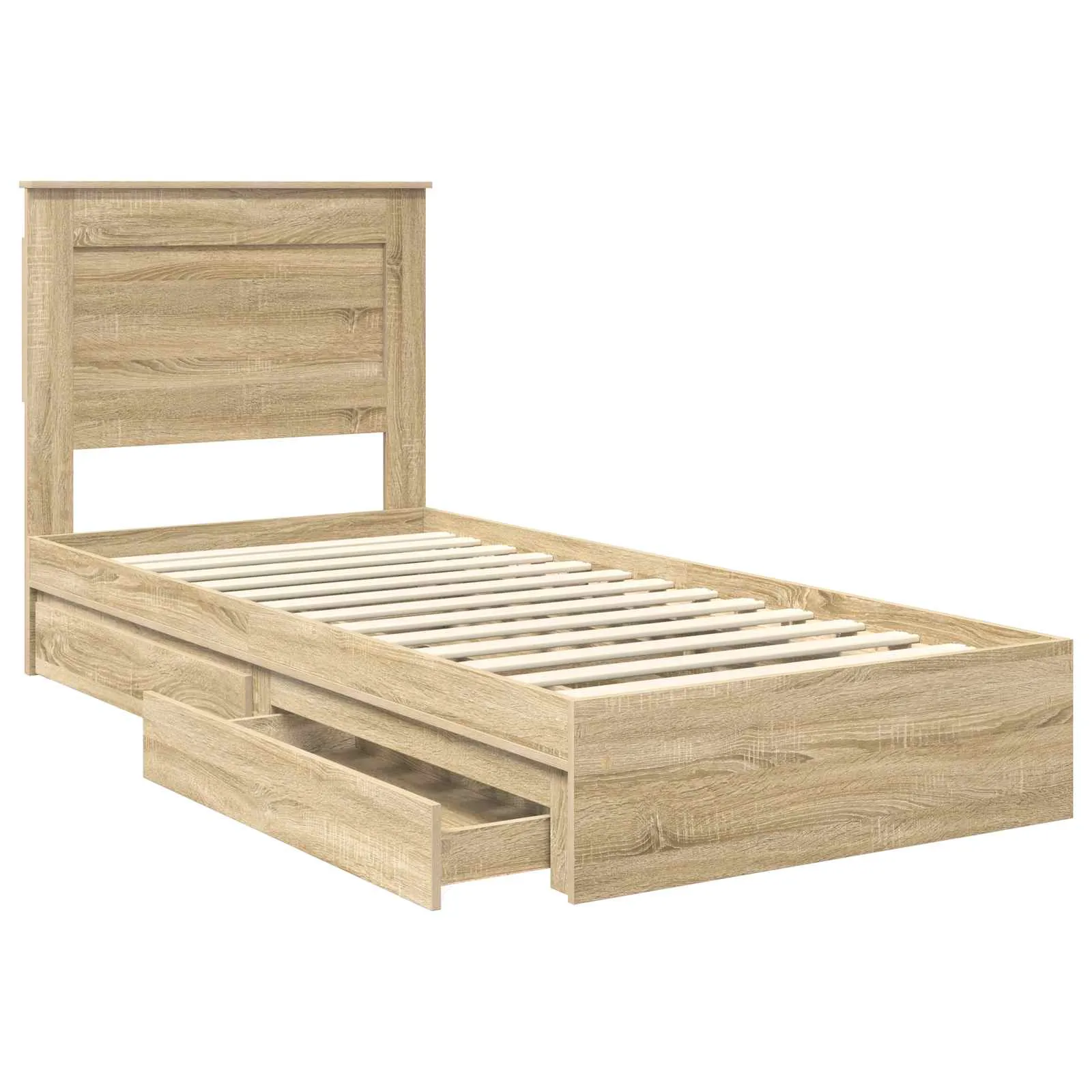 Aufbewahrungsbett 75 x 190 cm Sonoma-Eiche