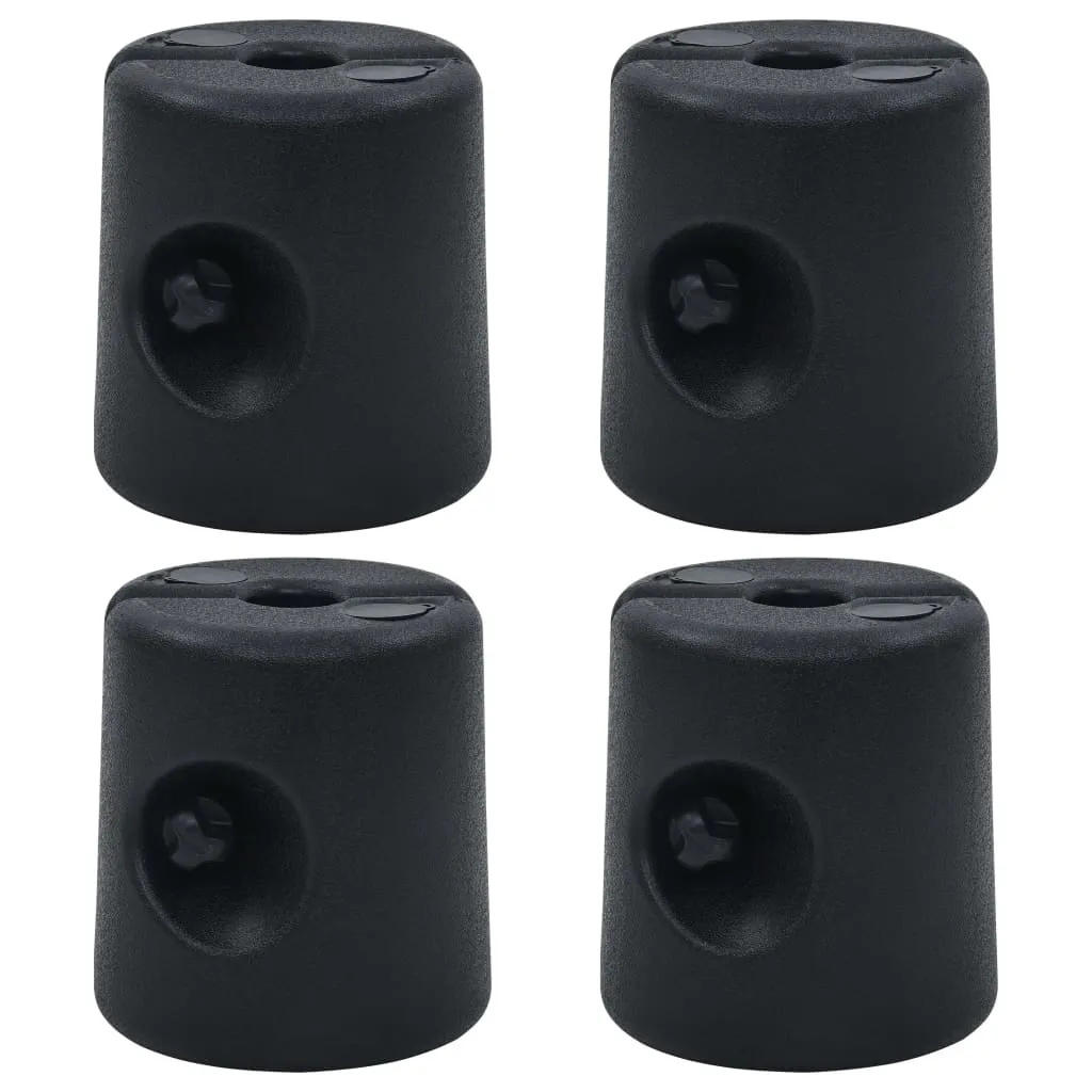 4er Set Pavillongewichte 24x23,5x25 cm Schwarz aus PE Kunststoff