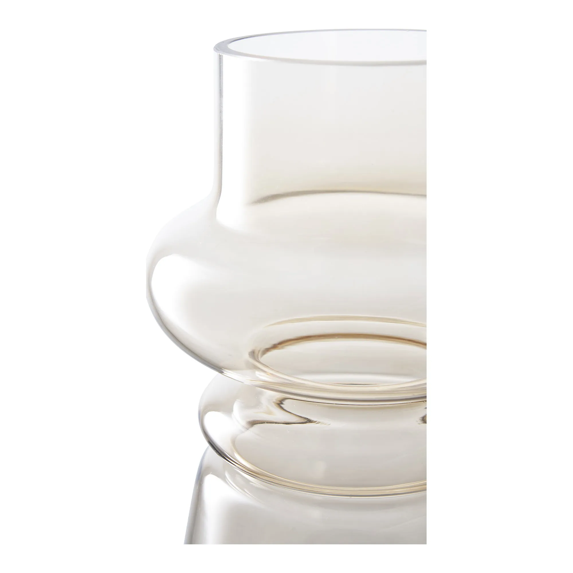 tinkaro Vase Glas Hellbraun