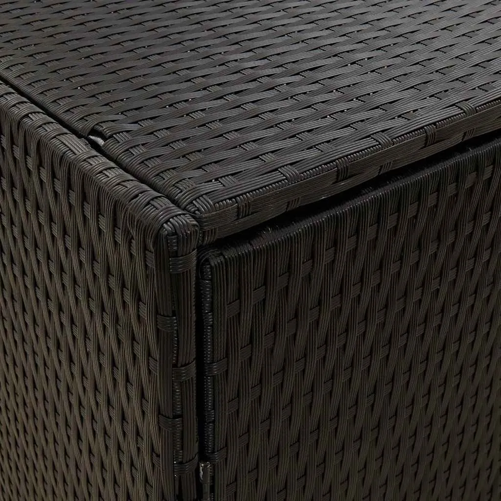 Gartenschrank Schwarz 100 x 55,5 x 80 cm Poly Rattan