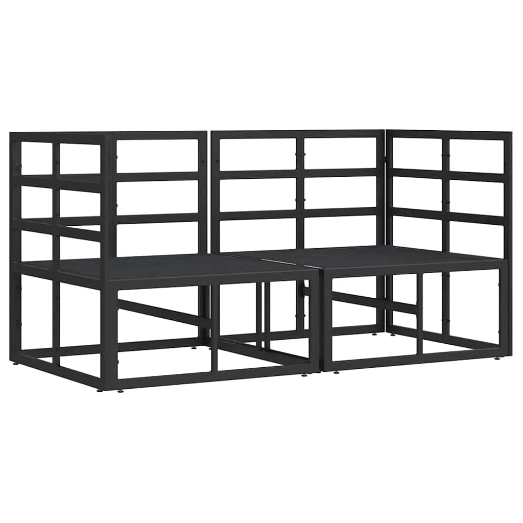 Modernes Outdoor-Möbelset 143x71,5x71 cm Schwarz Anthrazit