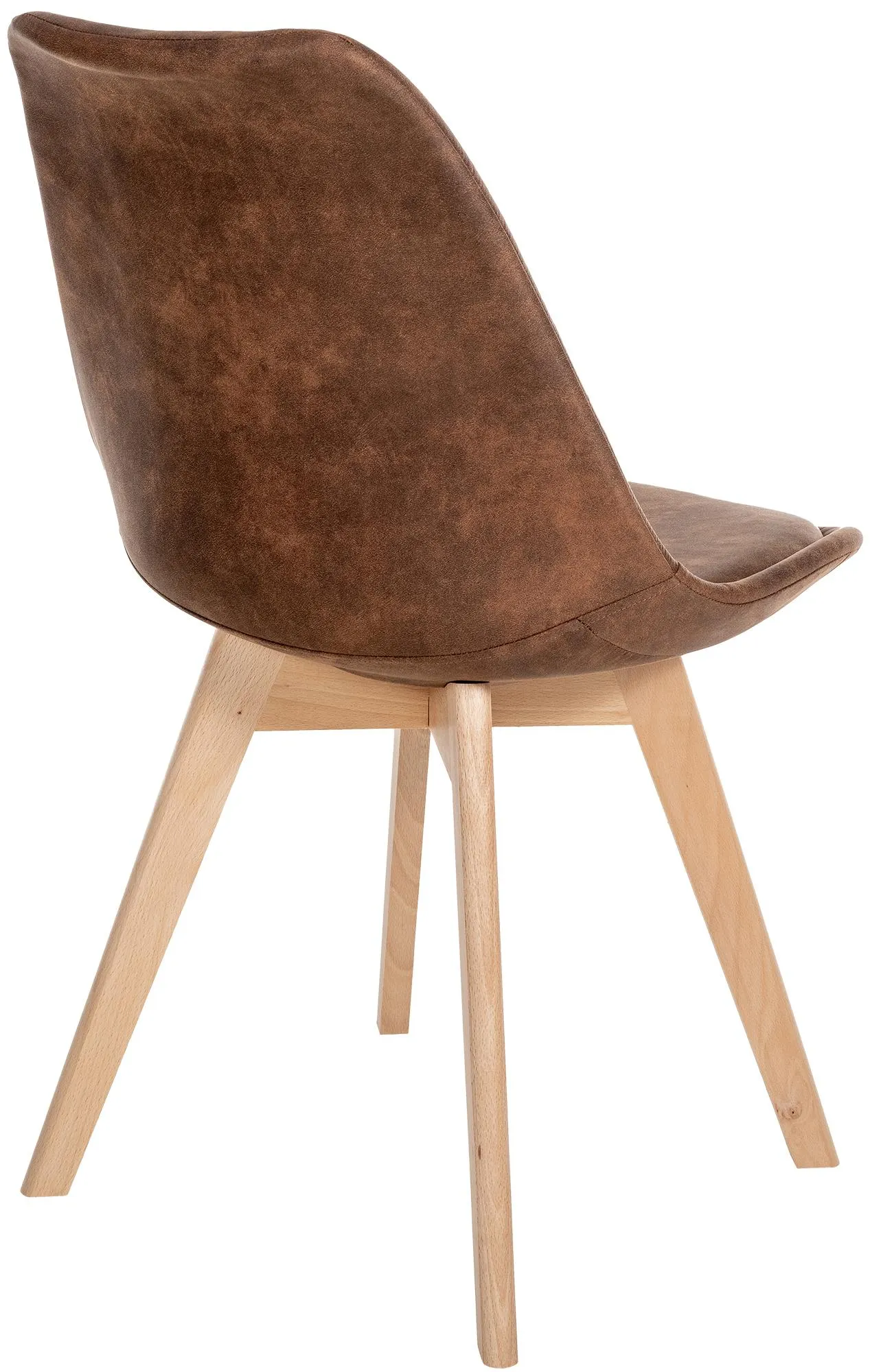 Esszimmerstuhl Linares 83x49x50 cm Braun Kunstleder