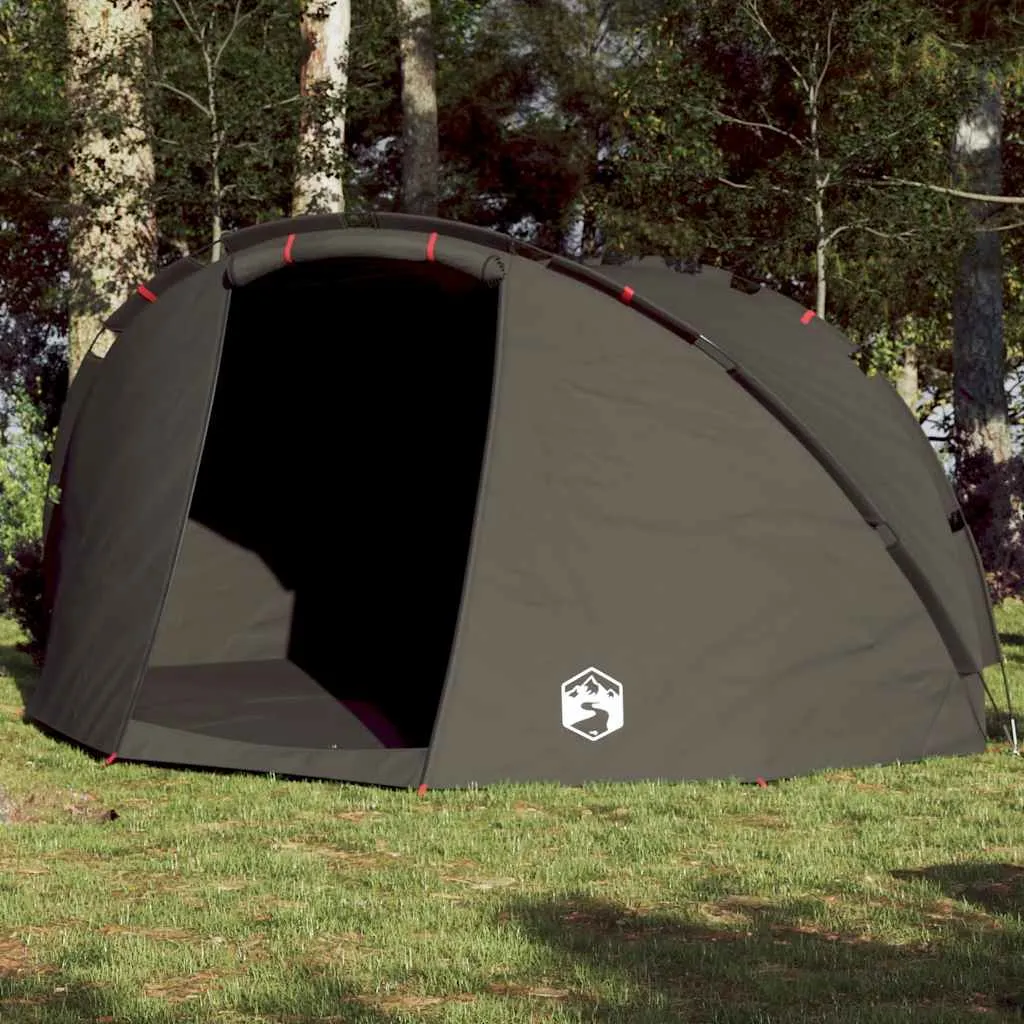 Angelzelt Campingzelt 307x290x170 cm Braun wasserdicht winddicht
