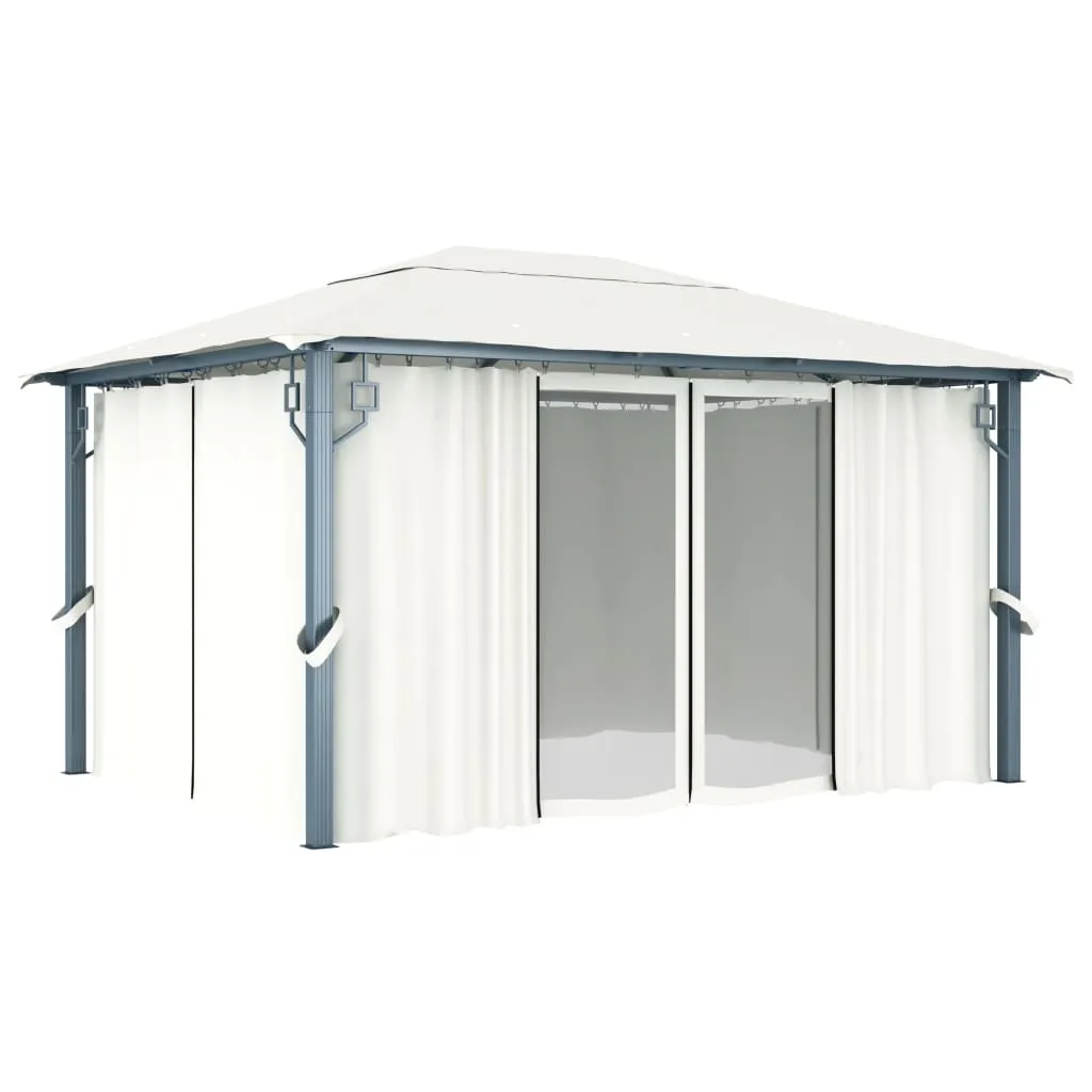 Pavillon Creme 400x300x270 cm mit Aluminium- und Stahlgestell