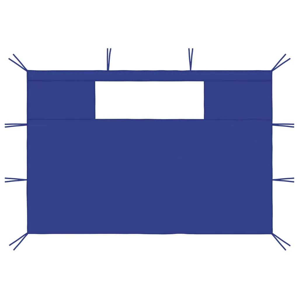 Pavillon-Seitenwand-Set Blau 435x210 cm & 290x210 cm
