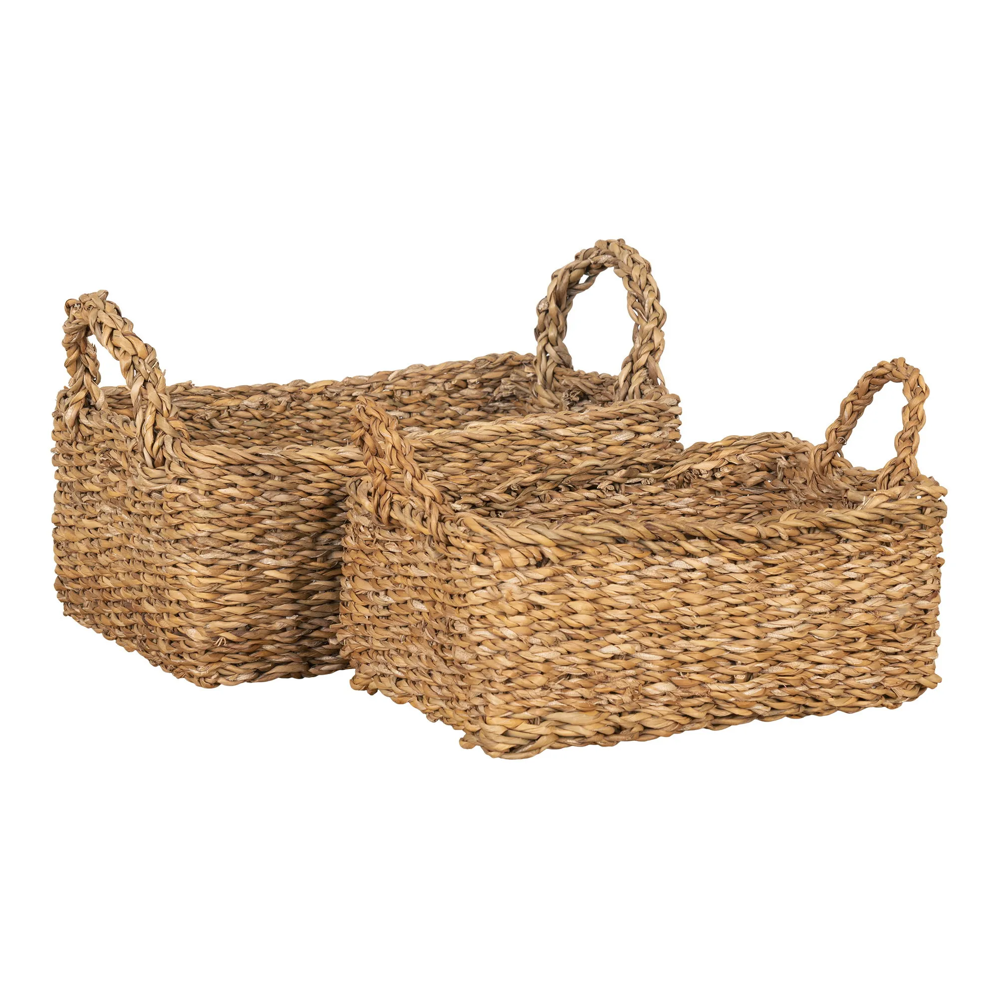 tinkaro Körbe Set aus Seegras 28/32 x 20/23 x 11/13 cm Natur