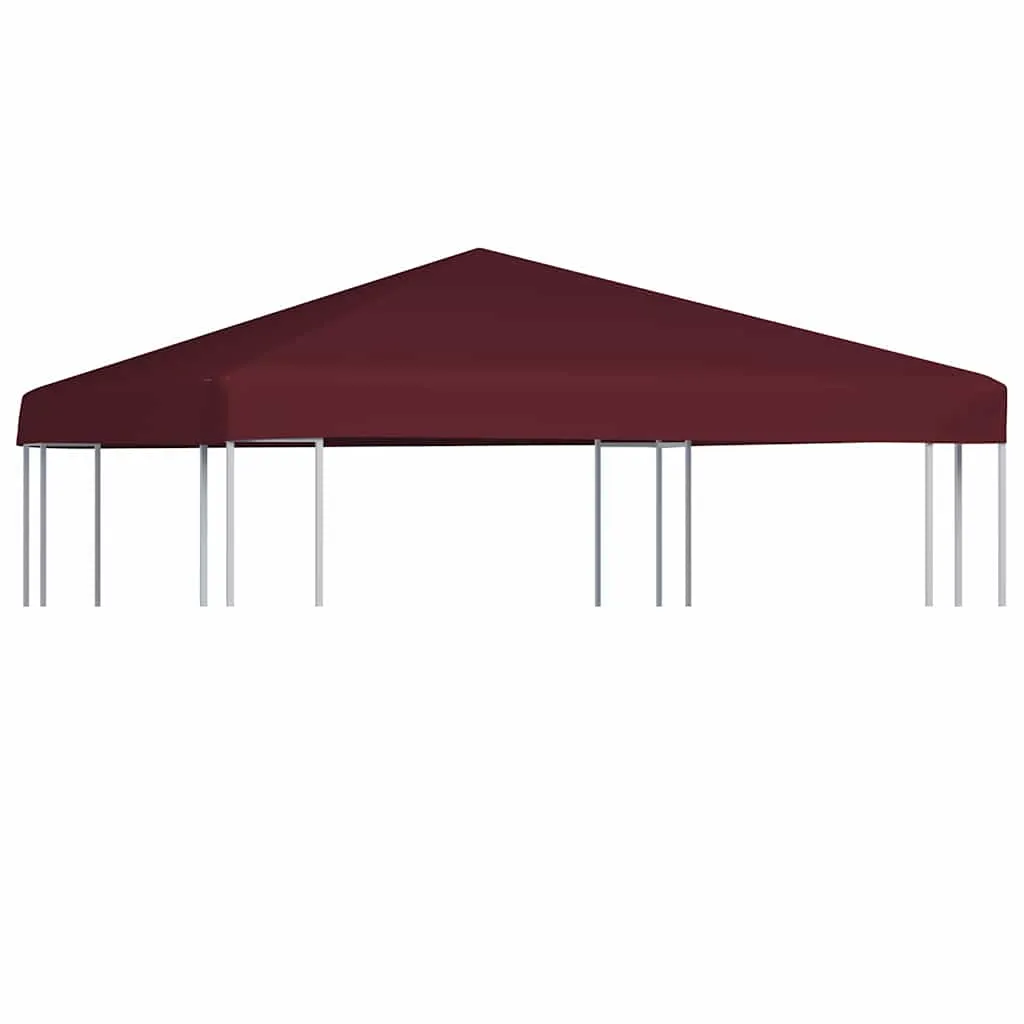 Pavillonabdeckung 3 x 3 m Bordeauxrot wasserdicht Polyester