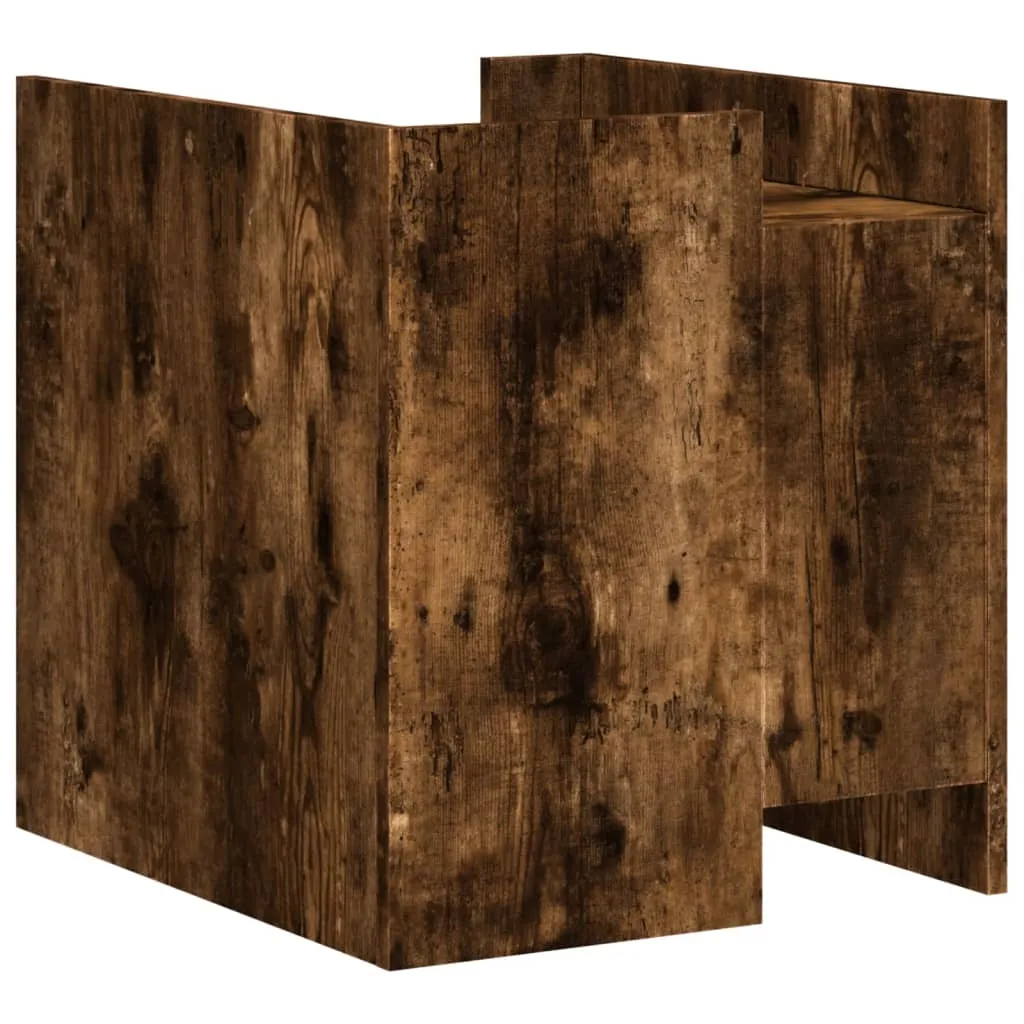 Nachttisch 45 x 50 x 50 cm in Räuchereiche, Holzwerkstoff