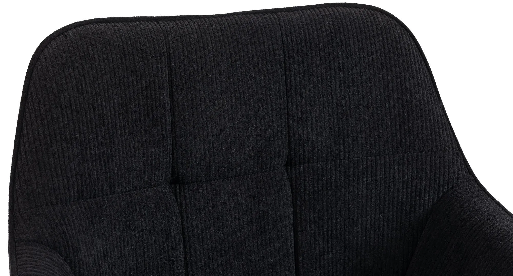 Esszimmerstuhl Vienna Cord 82x65x64 cm schwarz