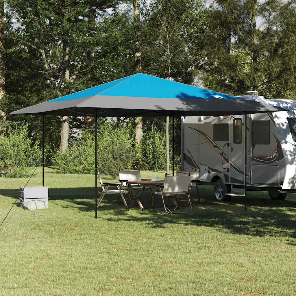 Blauer Pop-up Pavillon 395x395x251 cm mit Stoff