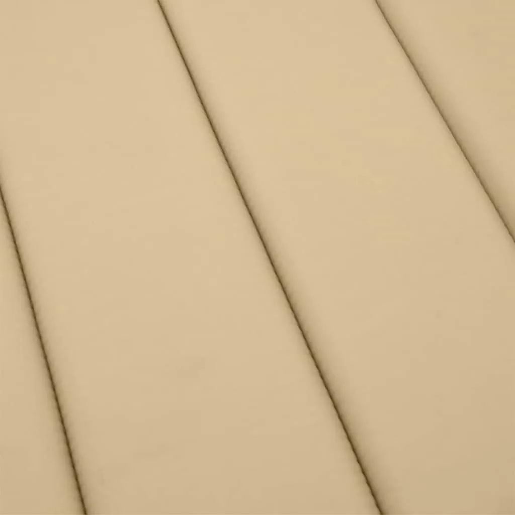 Bequeme Liegenauflage 186x58x4 cm in Melange Beige