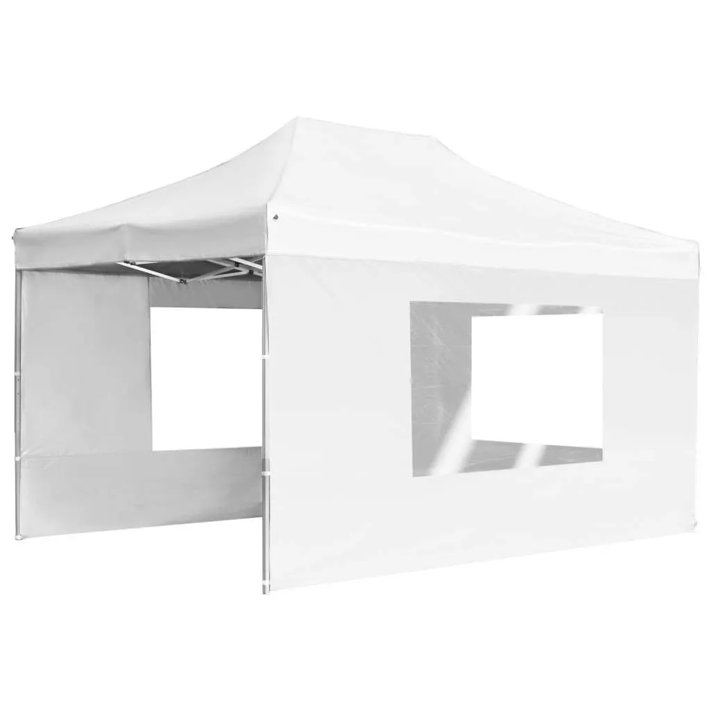 Weißes Partyzelt 4,5 x 3 x 3 m mit Aluminiumrahmen und PVC-Beschichtung