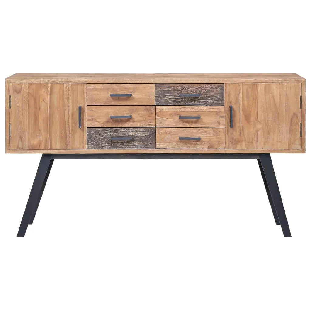 Beistellschrank 110x30x75 cm Massivholz Teak