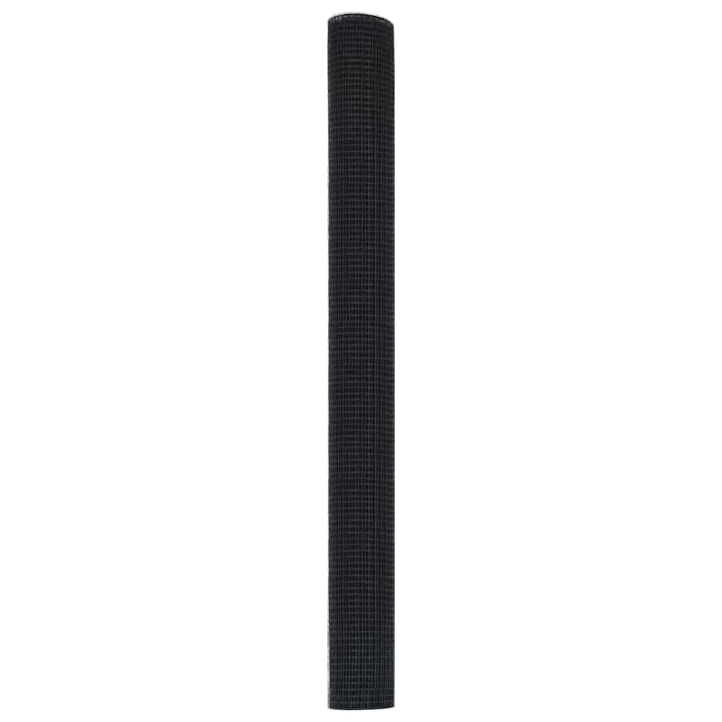 Geschweißter Drahtzaun 5000 x 150 cm Grau für Außenbereich