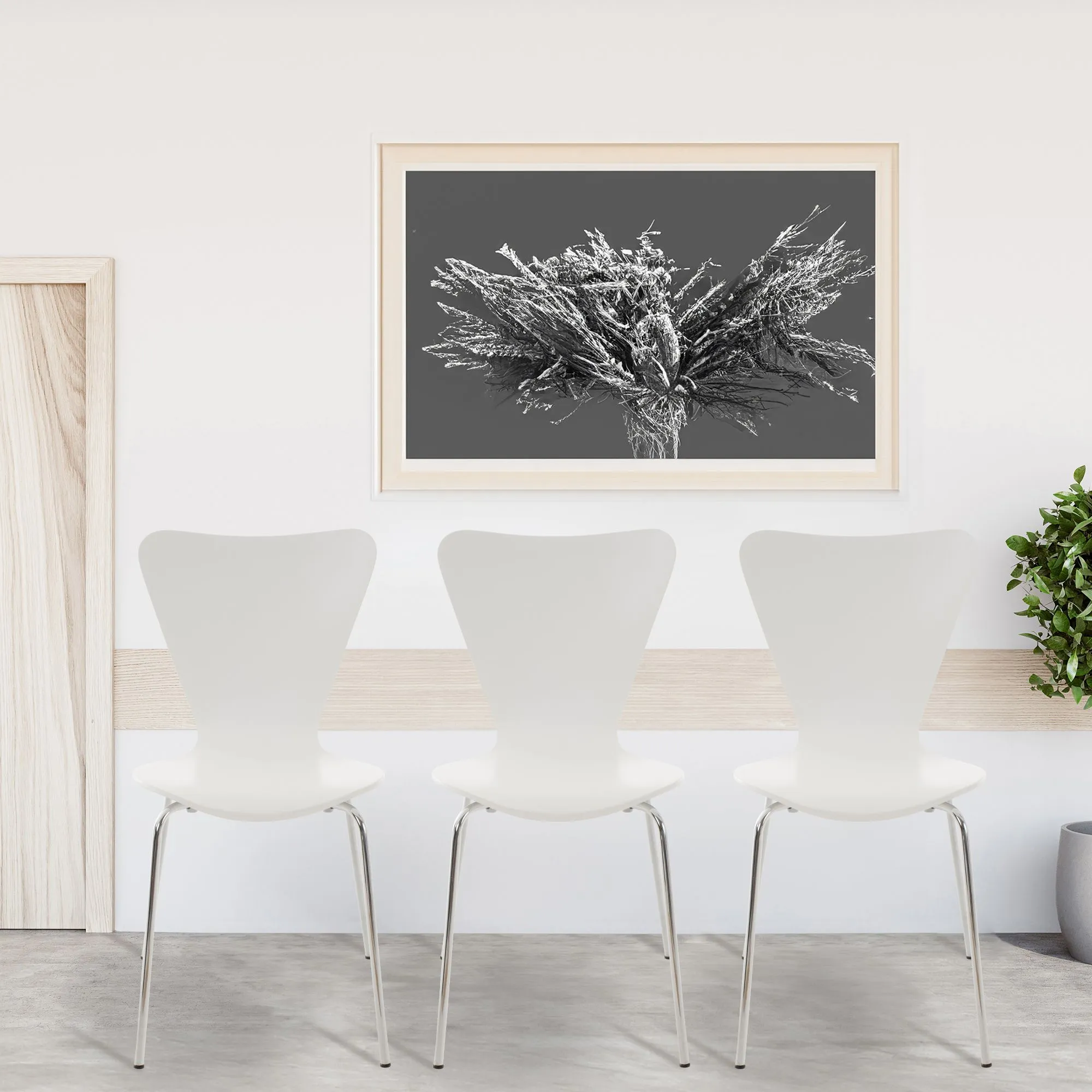 Besucherstuhl Calisto 85x45x49 cm weiß