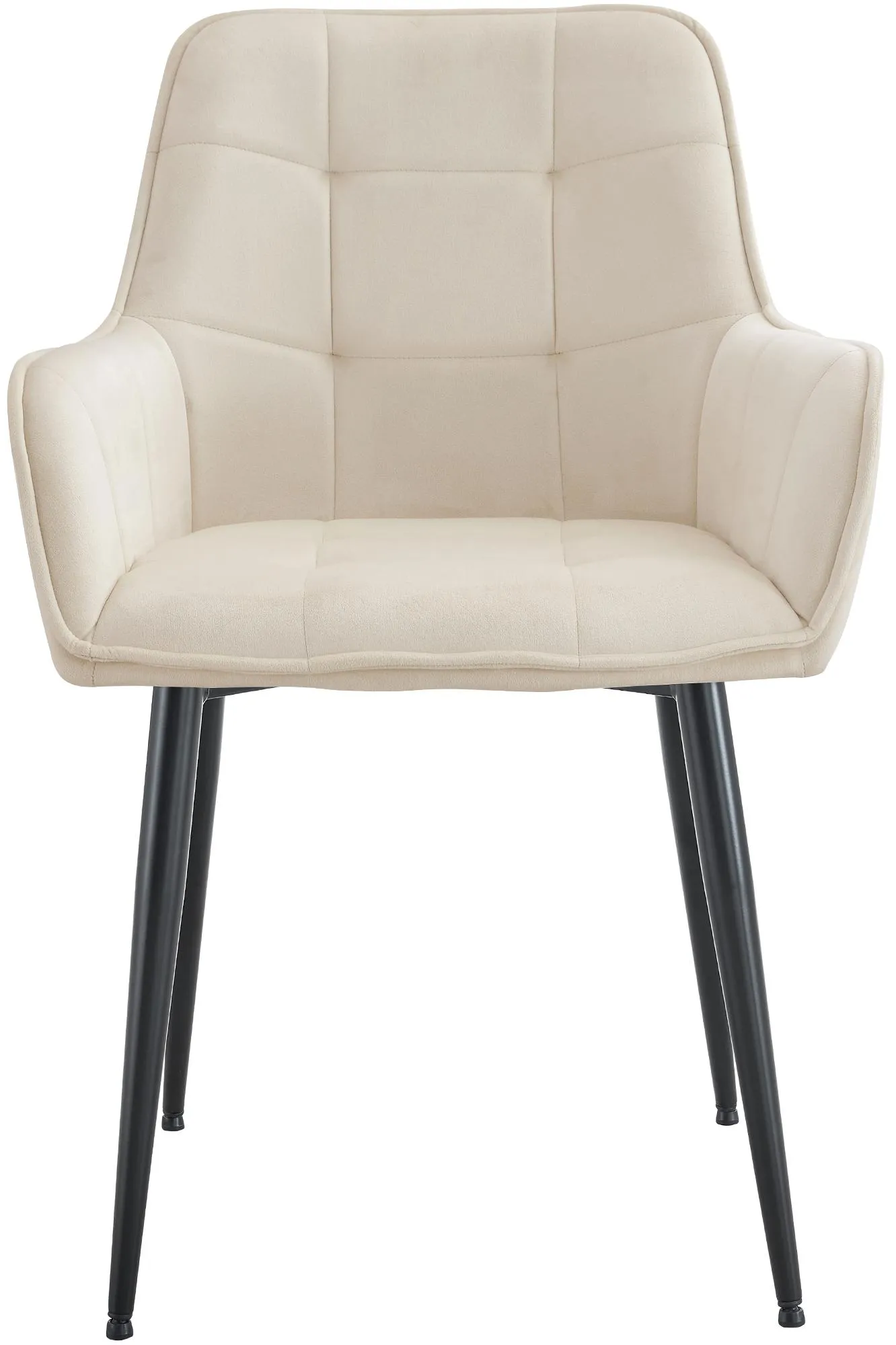 Esszimmerstuhl Ferndale Samt 62x58x86 cm creme