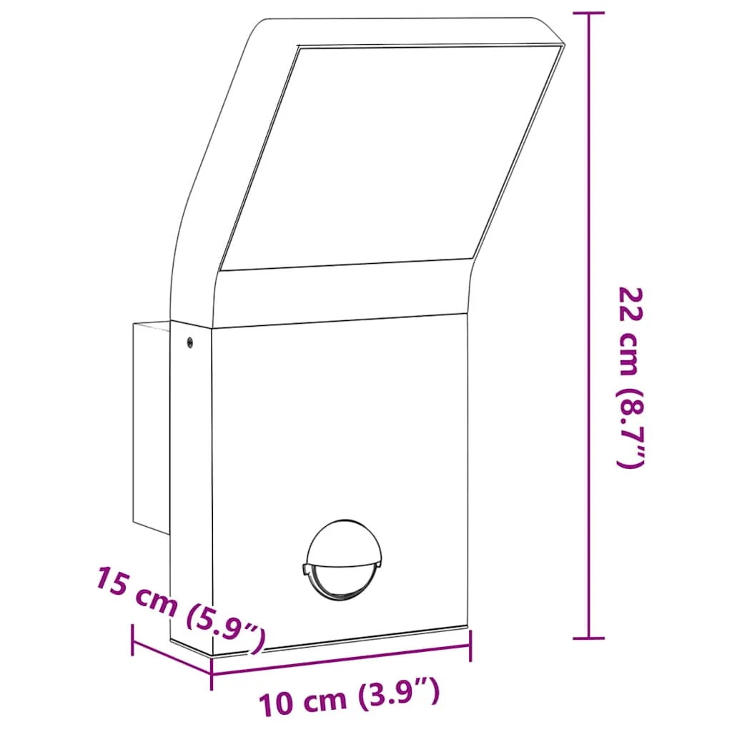 LED Außenwandleuchten Weiß 10 x 15 x 22 cm wetterfest mit IP54