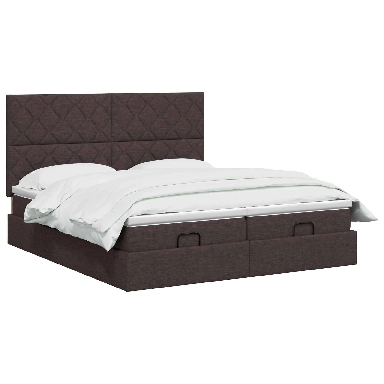 Ottoman-Bett 203 x 200 x 88 cm Dunkelbraun