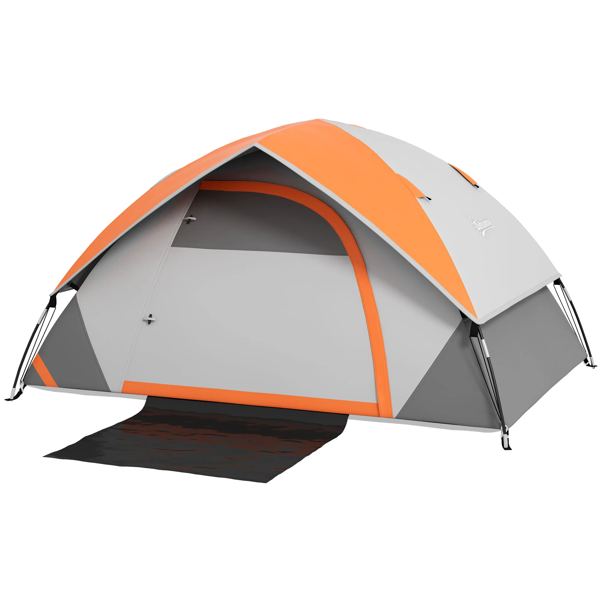 Campingzelt 2 Personen 210x150x110 cm Rostrot