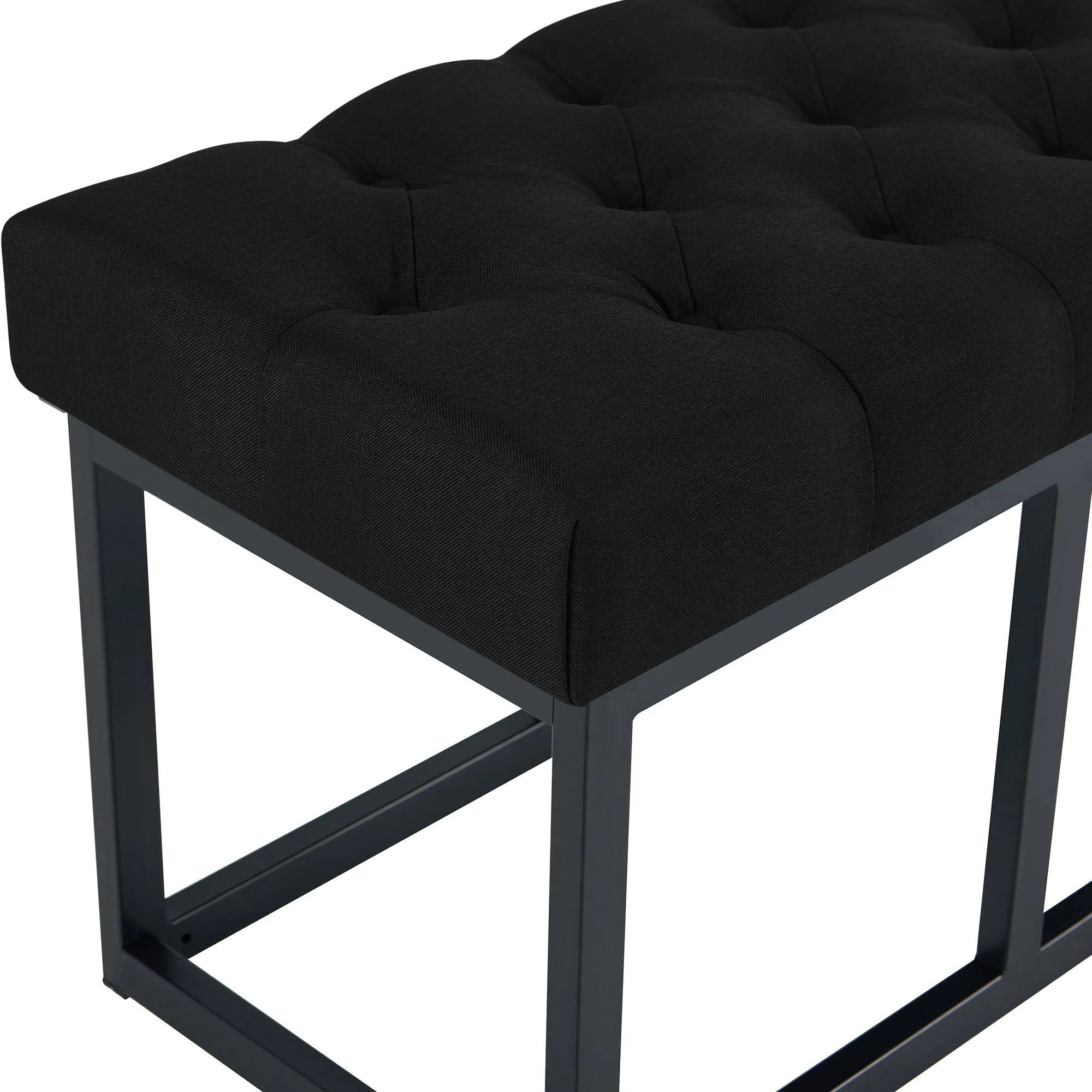 Sitzbank Amun 100x38x46 cm schwarz