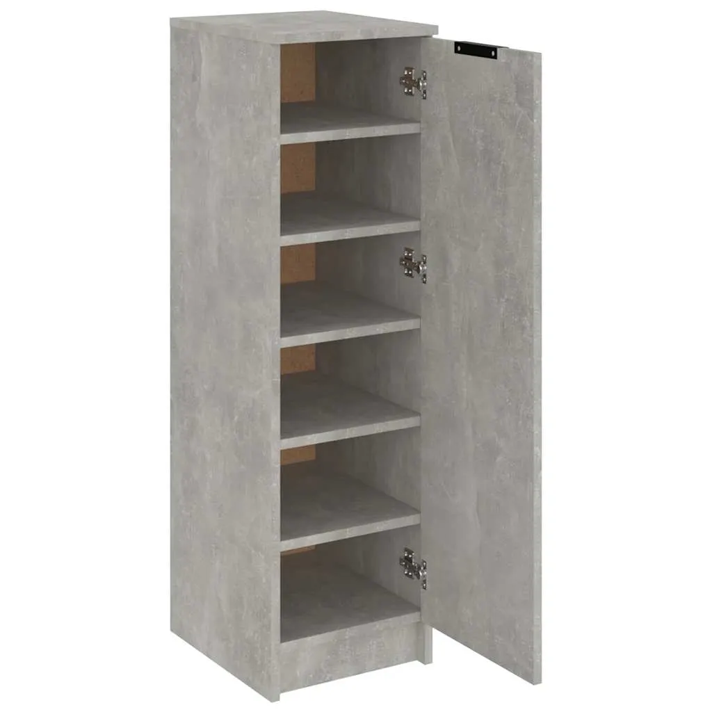 Schuhschrank Betongrau 30 x 35 x 100 cm aus Holzwerkstoff