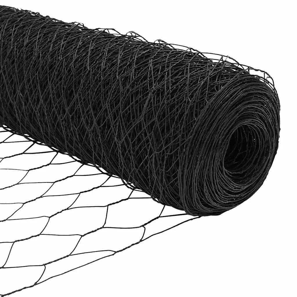 Hexagonzaun PVC Grau 100 x 0,4 m – moderner Garten- und Terrassenzaun