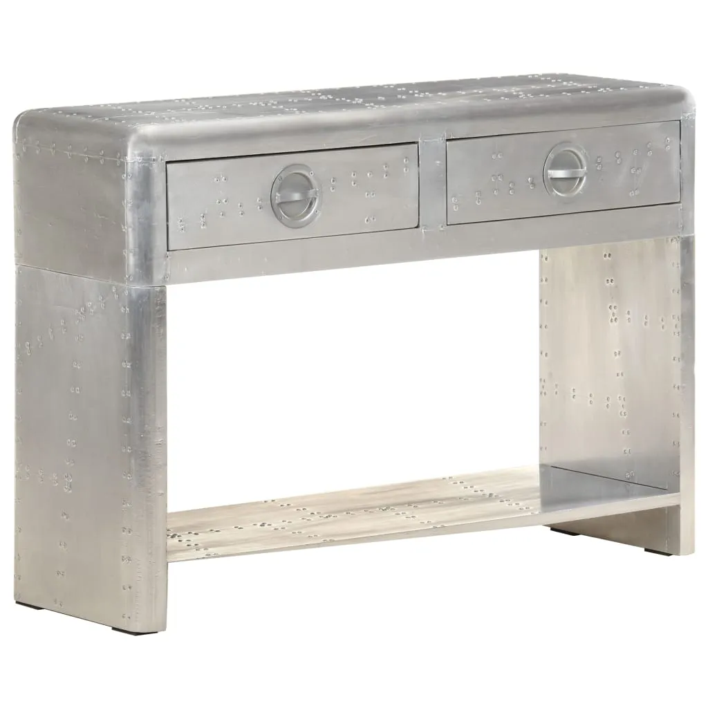 Aviator Sideboard Metall silbern 110 x 35 x 75 cm