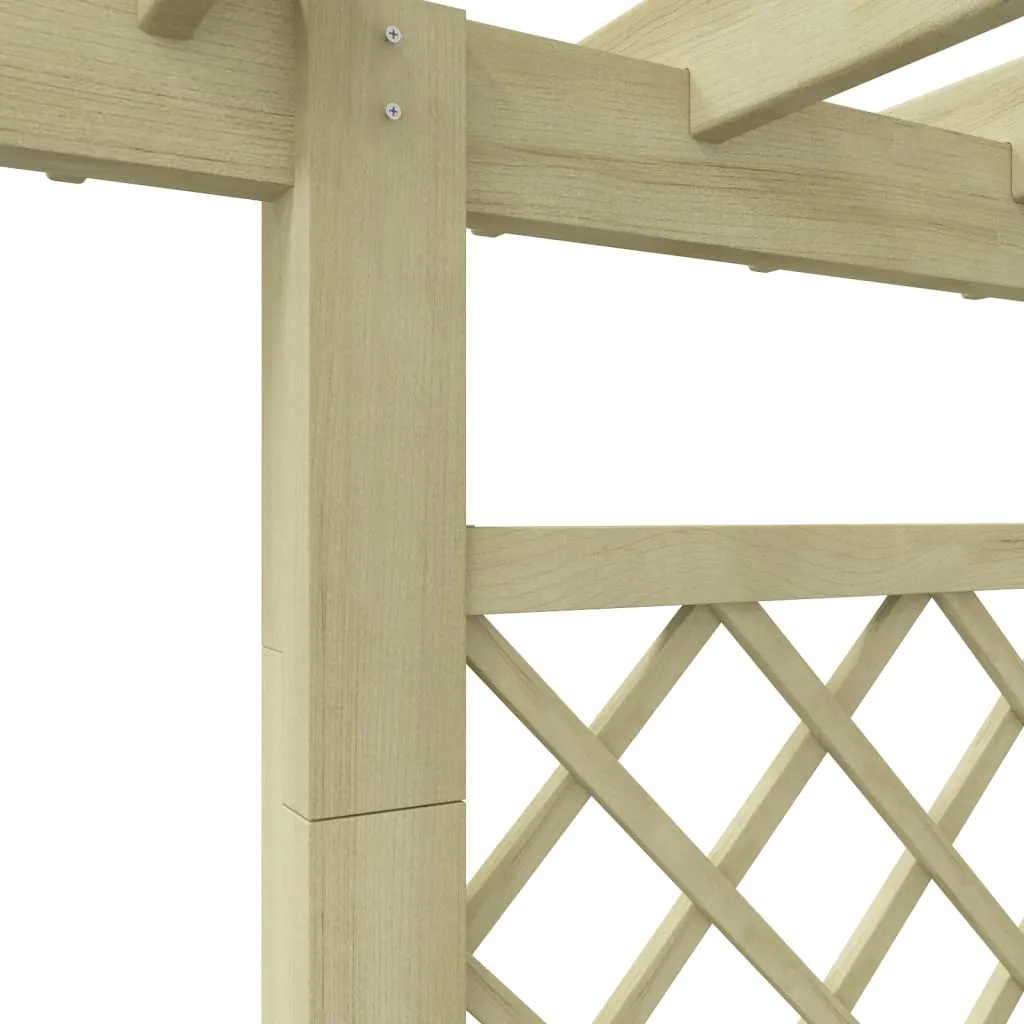 Holz-Pflanzkasten mit Spalier 162x56x204 cm grün imprägniert