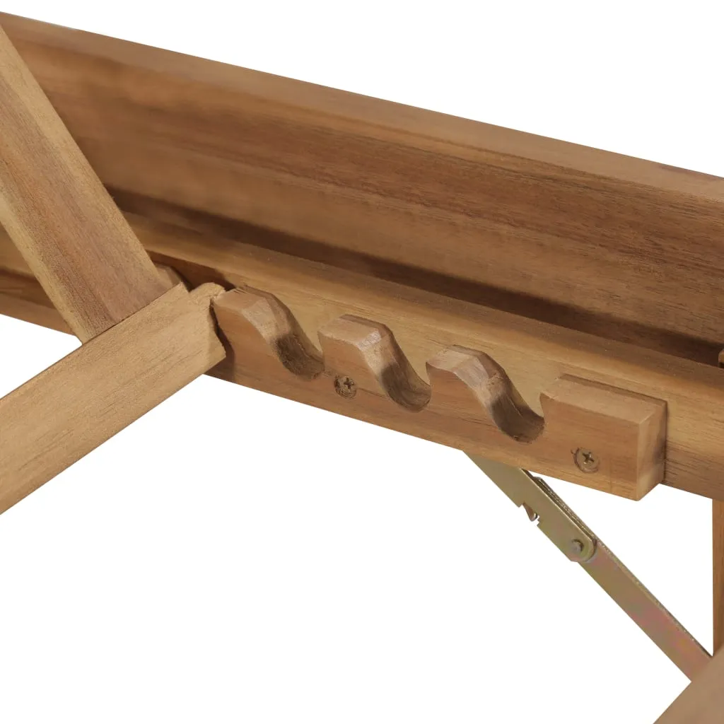 Echtholz Sonnenliege 200 x 61 x 30/86 cm Beige