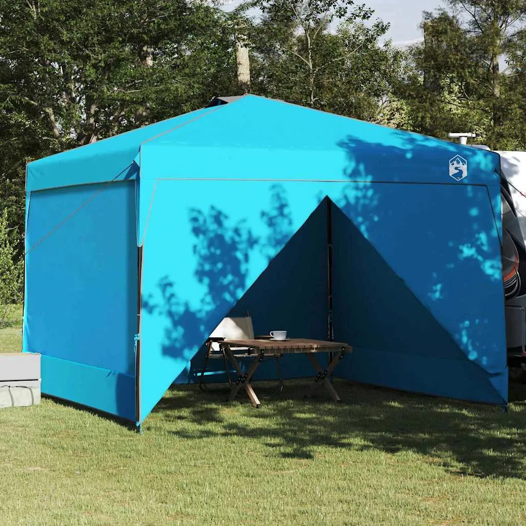 Pop-up Pavillon Zelt 290x290x251 cm Blau für Outdoor Events