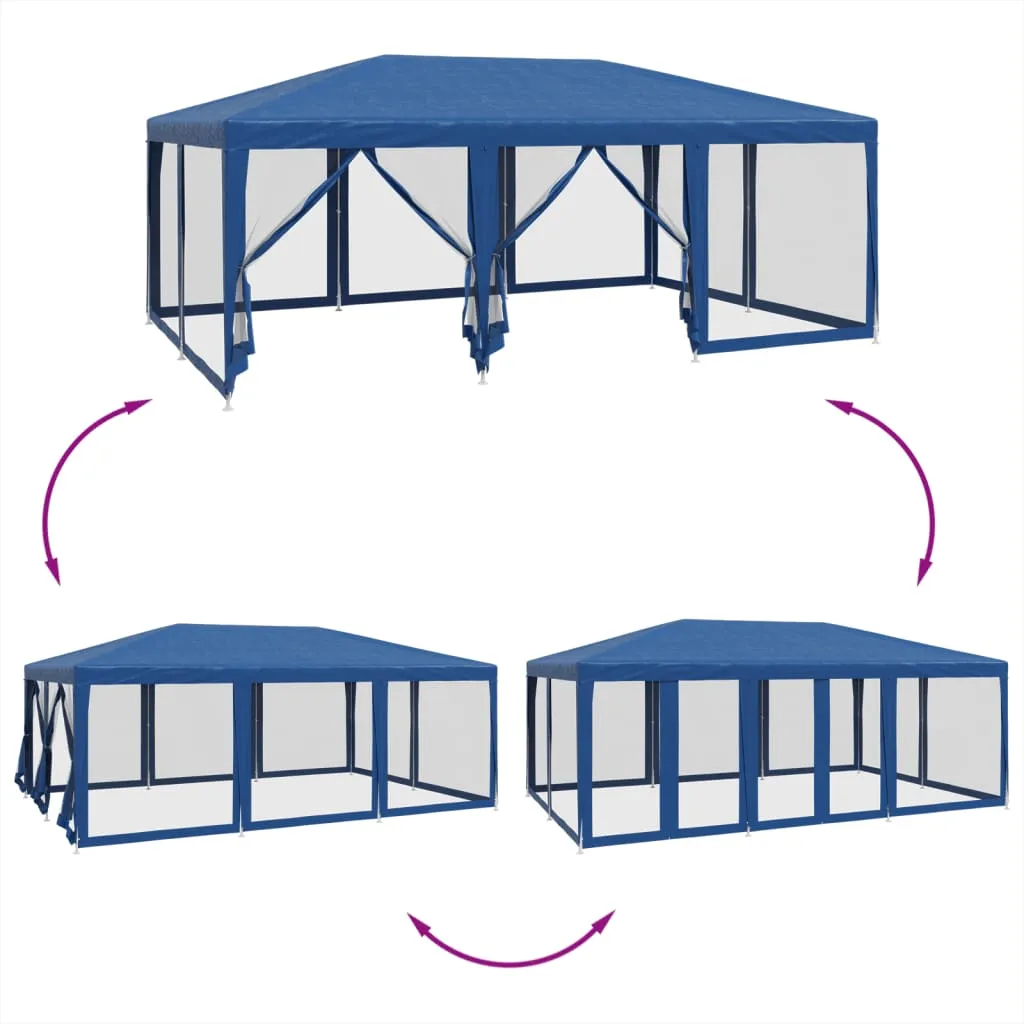 Blaues Partyzelt 600x400x280 cm mit robustem Eisengestell