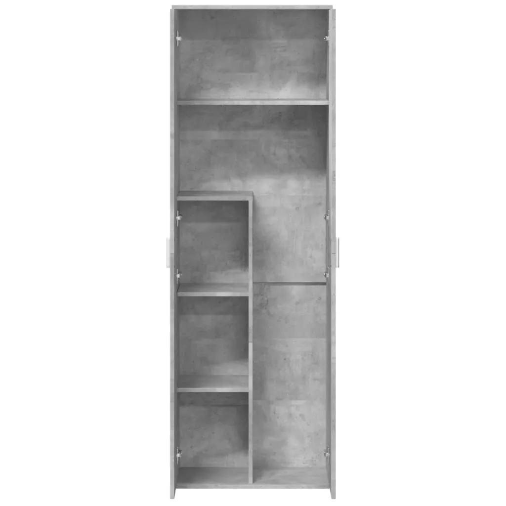 Highboard Betongrau 60 x 35 x 180 cm aus Holzwerkstoff