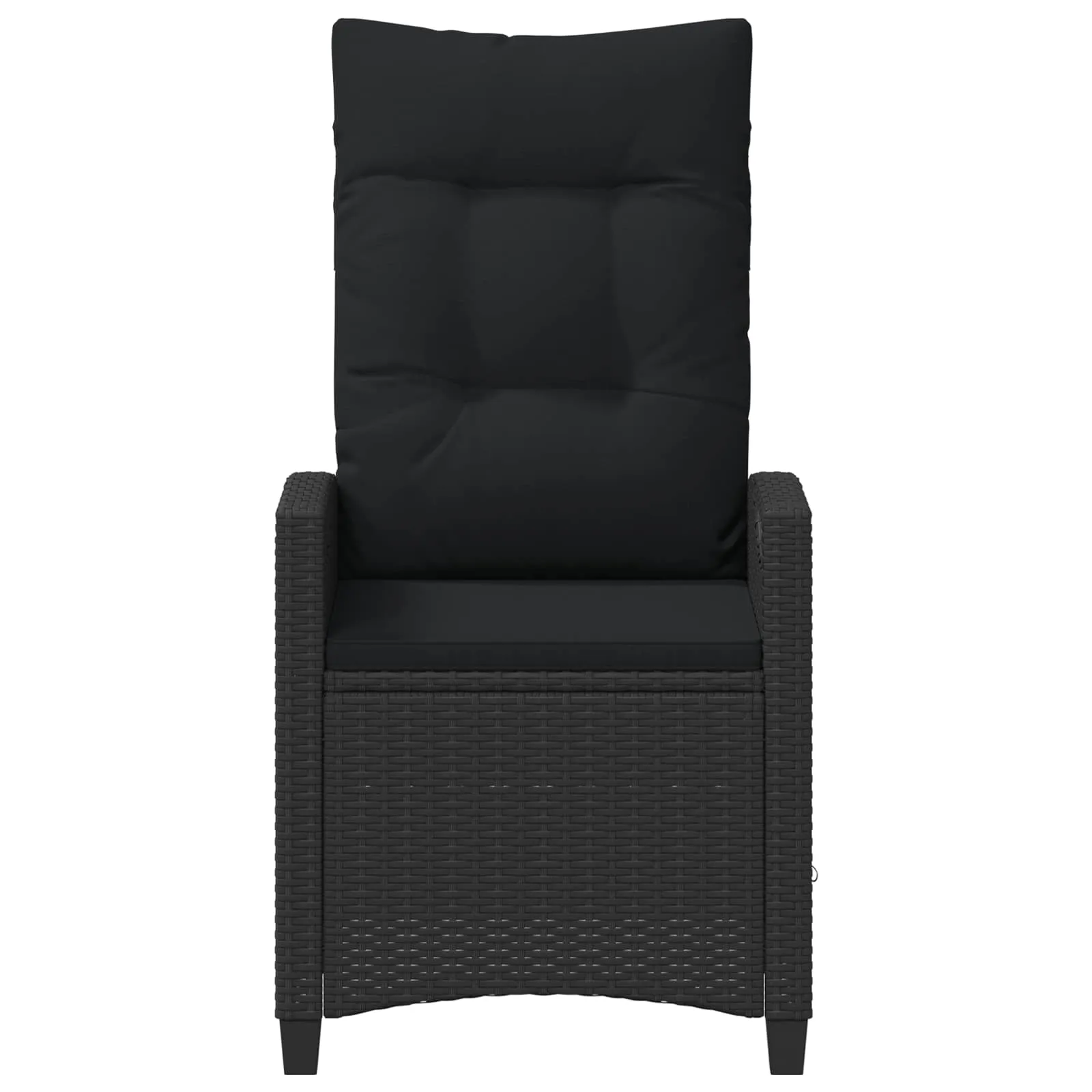 Verstellbarer Gartenstuhl mit Klapptisch 56x60x112 cm Schwarz