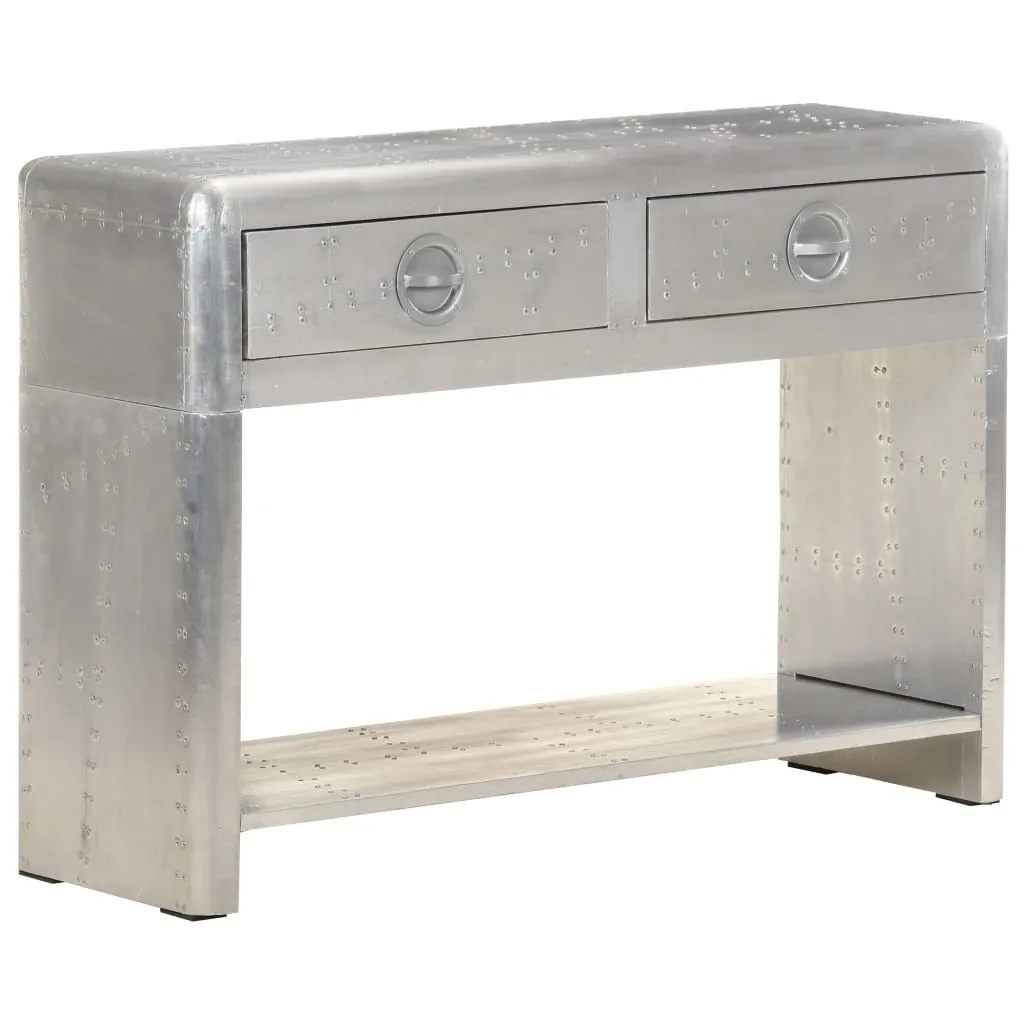 Aviator Sideboard Metall silbern 110 x 35 x 75 cm
