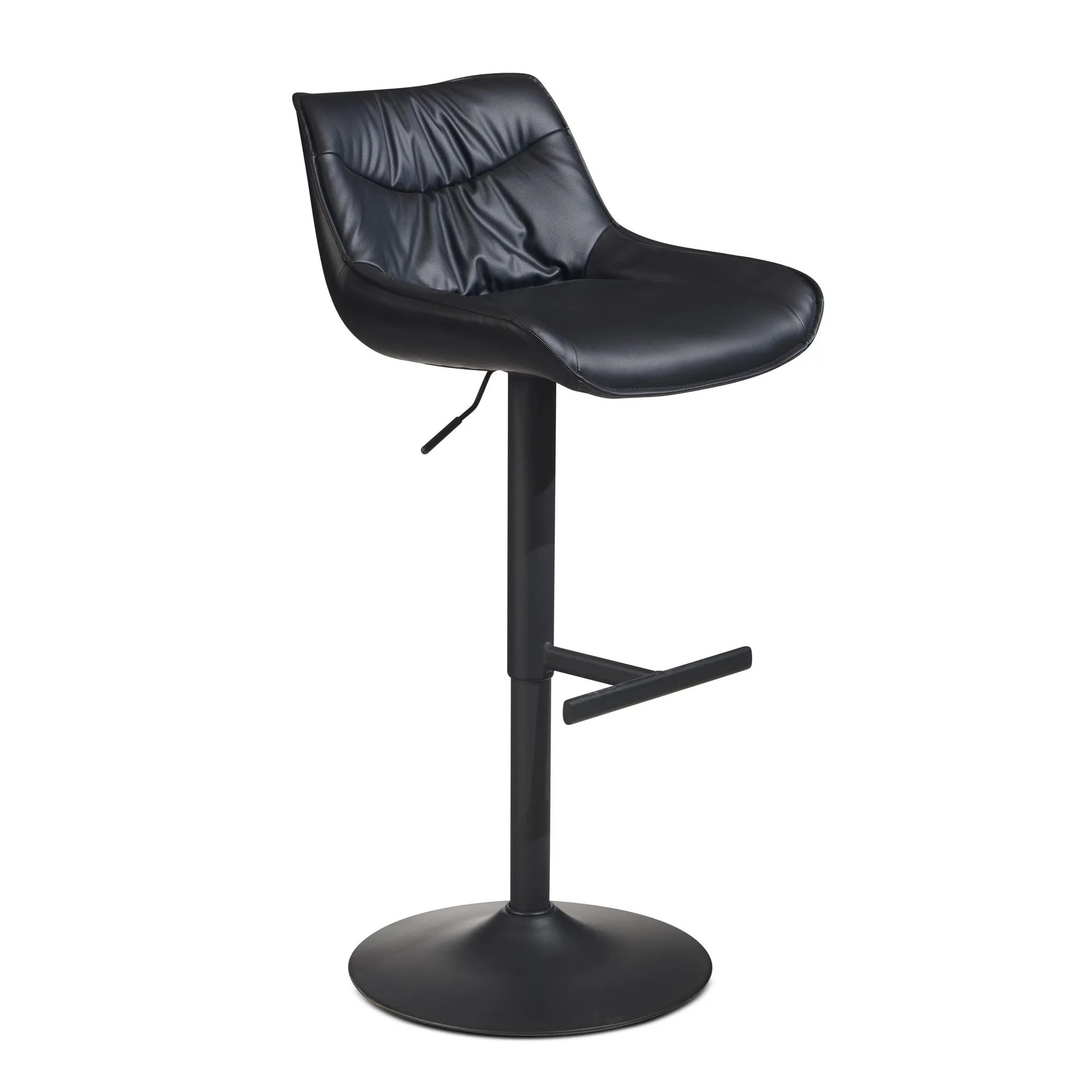 Wohnling Barhocker Kunstleder Schwarz Hocker mit Lehne 86 - 106 cm Wohnling Barhocker Kunstleder Schwarz Hocker mit Lehne 86 - 106 cm
