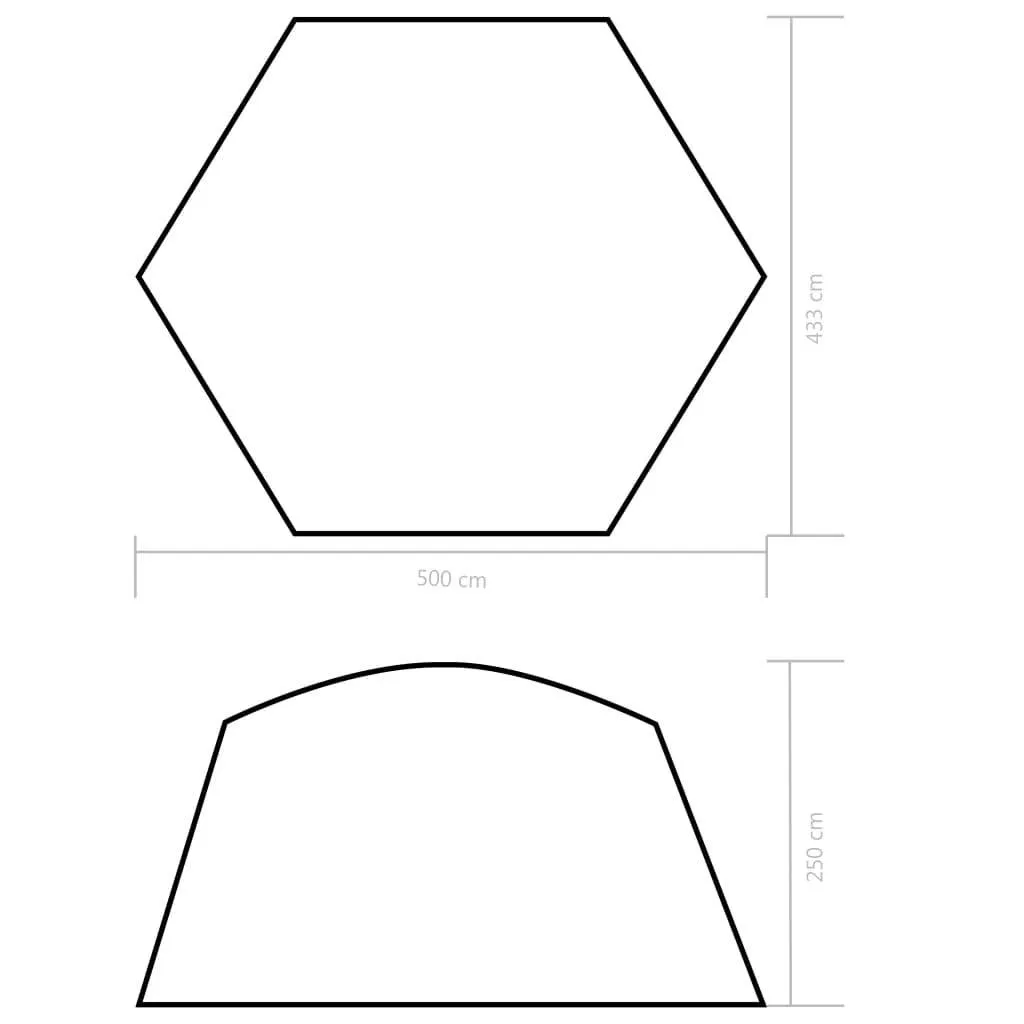 Pool-Pavillon Blau 500x433x250 cm mit UV-beständigem Polyester