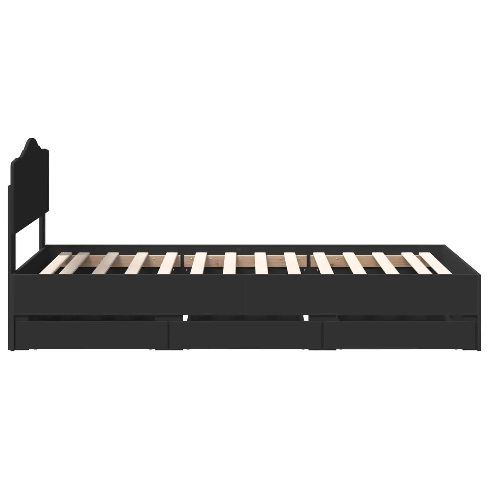 Bettgestell 196 x 78 x 90 cm Schwarz