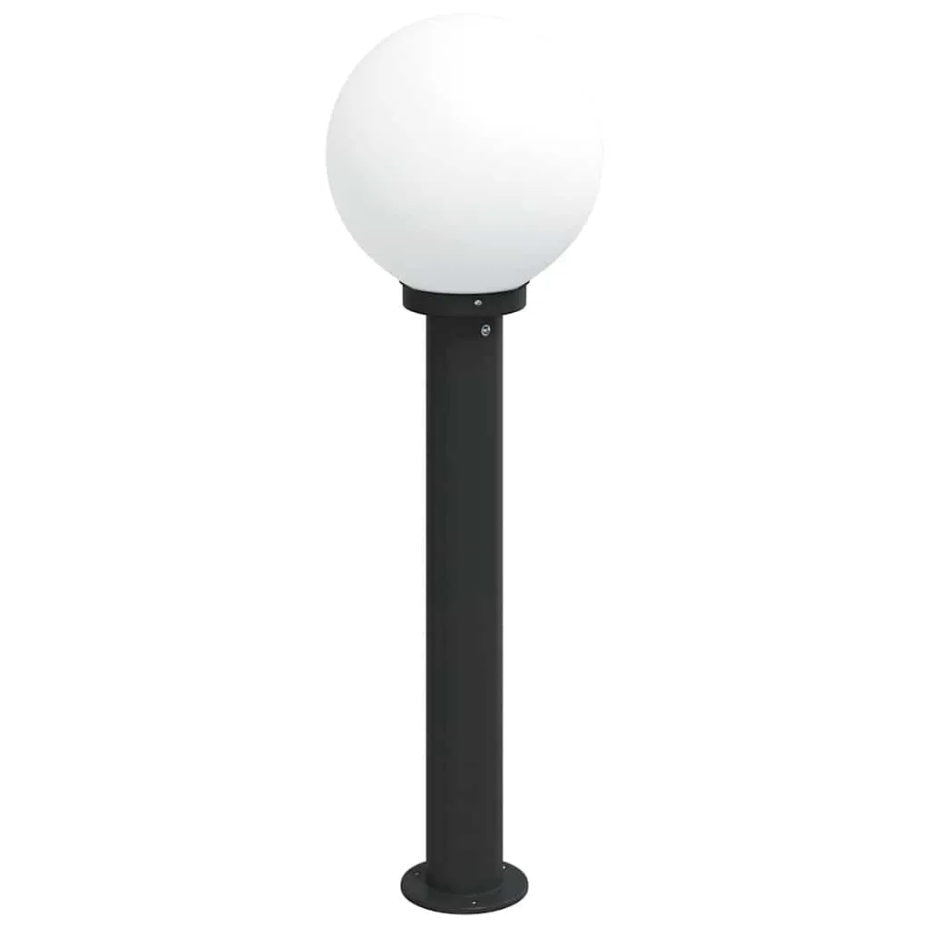Schwarze Edelstahl Pollerleuchte 25x80 cm mit IP44 Schutz