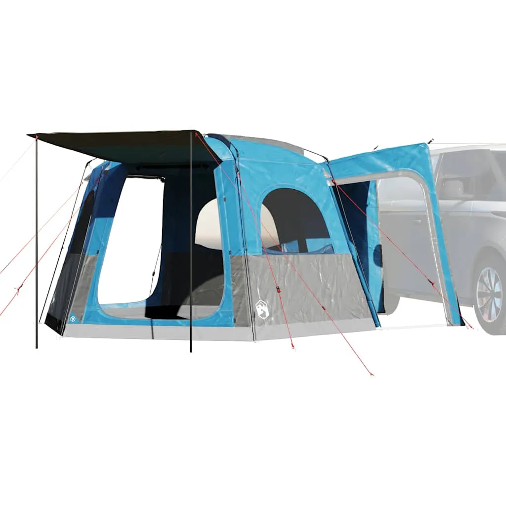 Autozelt Blau 410x357x222 cm wasserdicht mit E-Anschluss