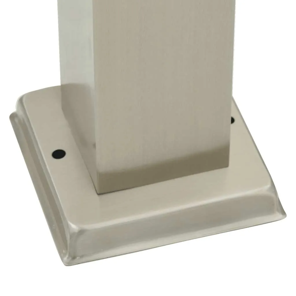 Pollerleuchte Silber 10 x 10 x 80 cm mit Steckdose