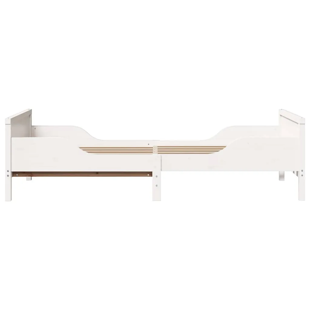 Kinderbett Massivholz 205 x 90,5 x 57 cm Weiß